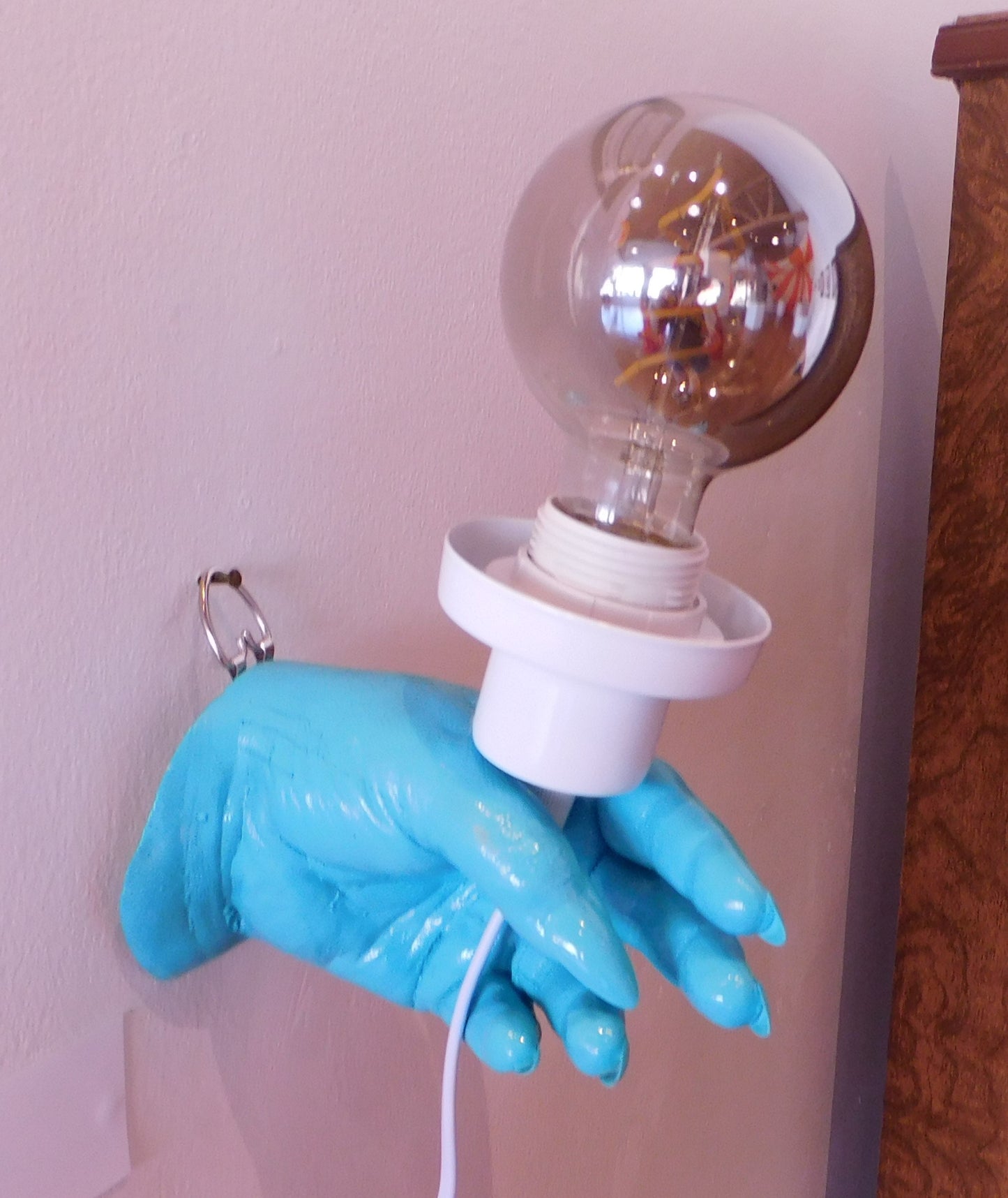 Christina Villagomez - Teal Hand Lamp (right)