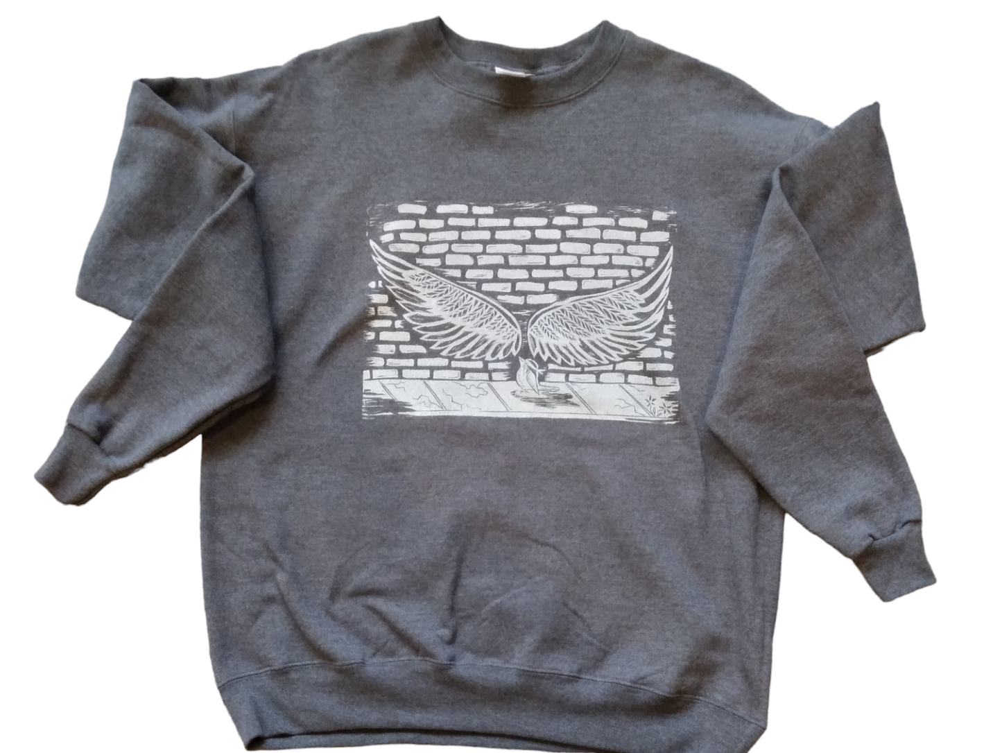 Jill McFarlane - "Wings" Print Crewneck Sweatshirt