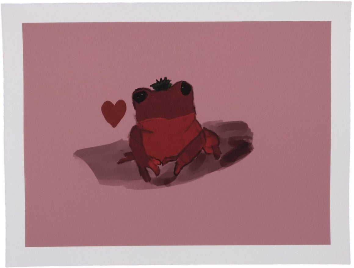 Poppy Hegsted - Strawberry Frog Print