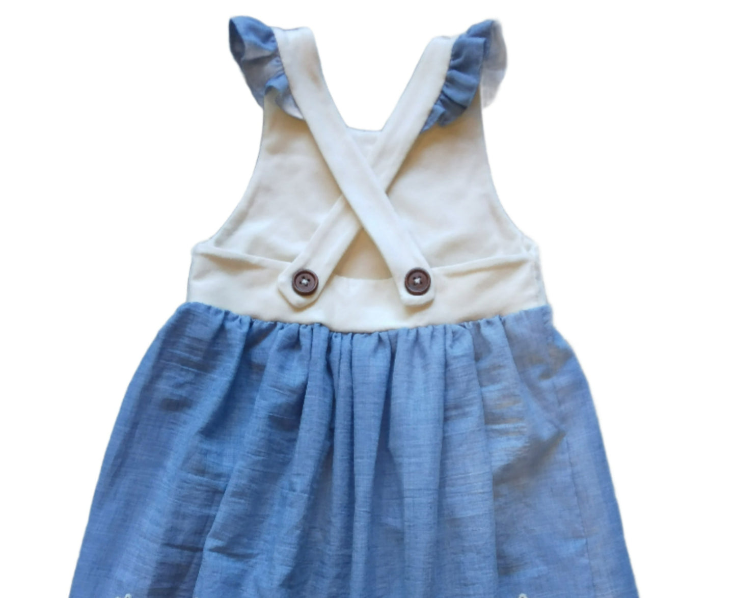 SOME Threads - Flutter Sleeve Cross-Back Dress