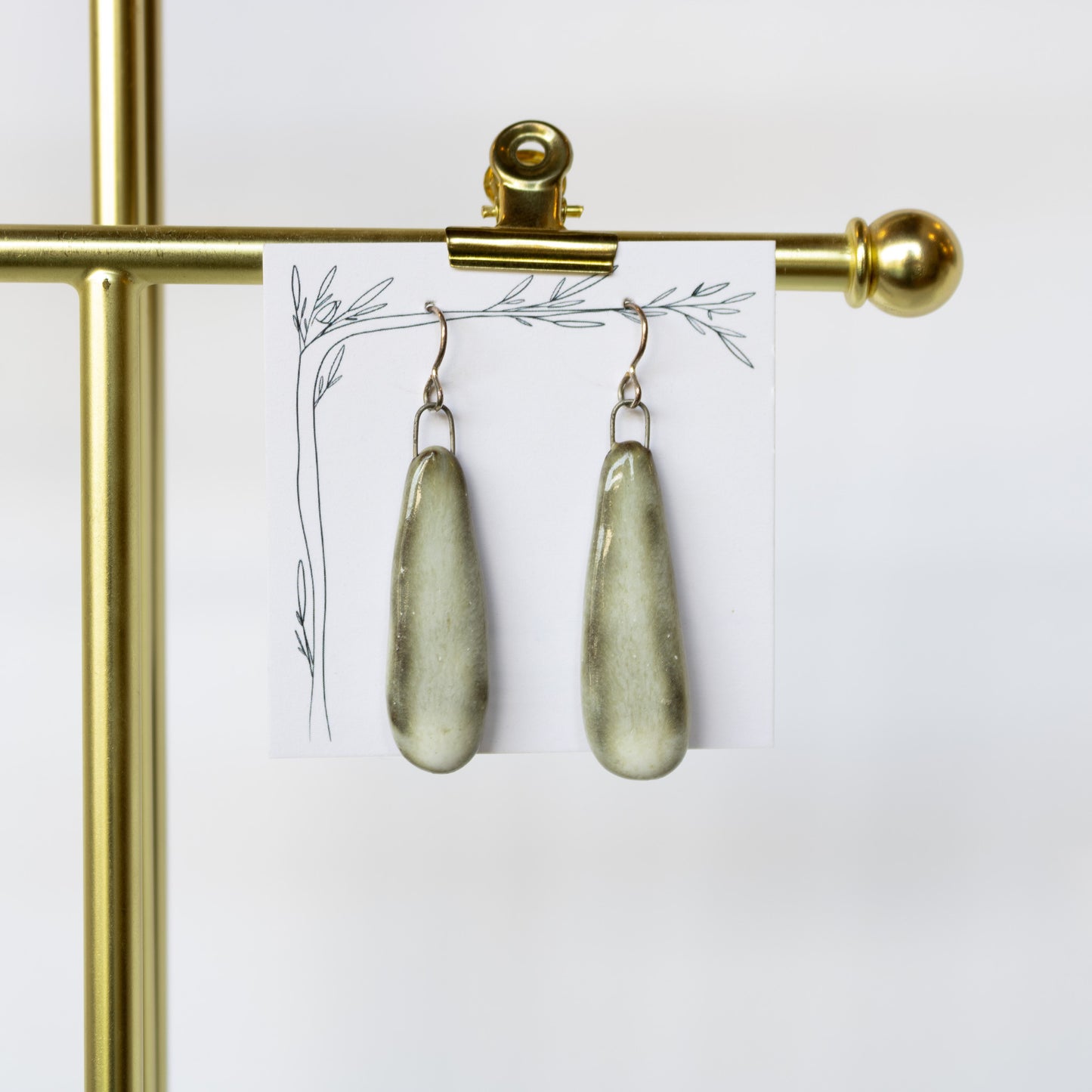 Maya Rumsey - White Drop Earrings
