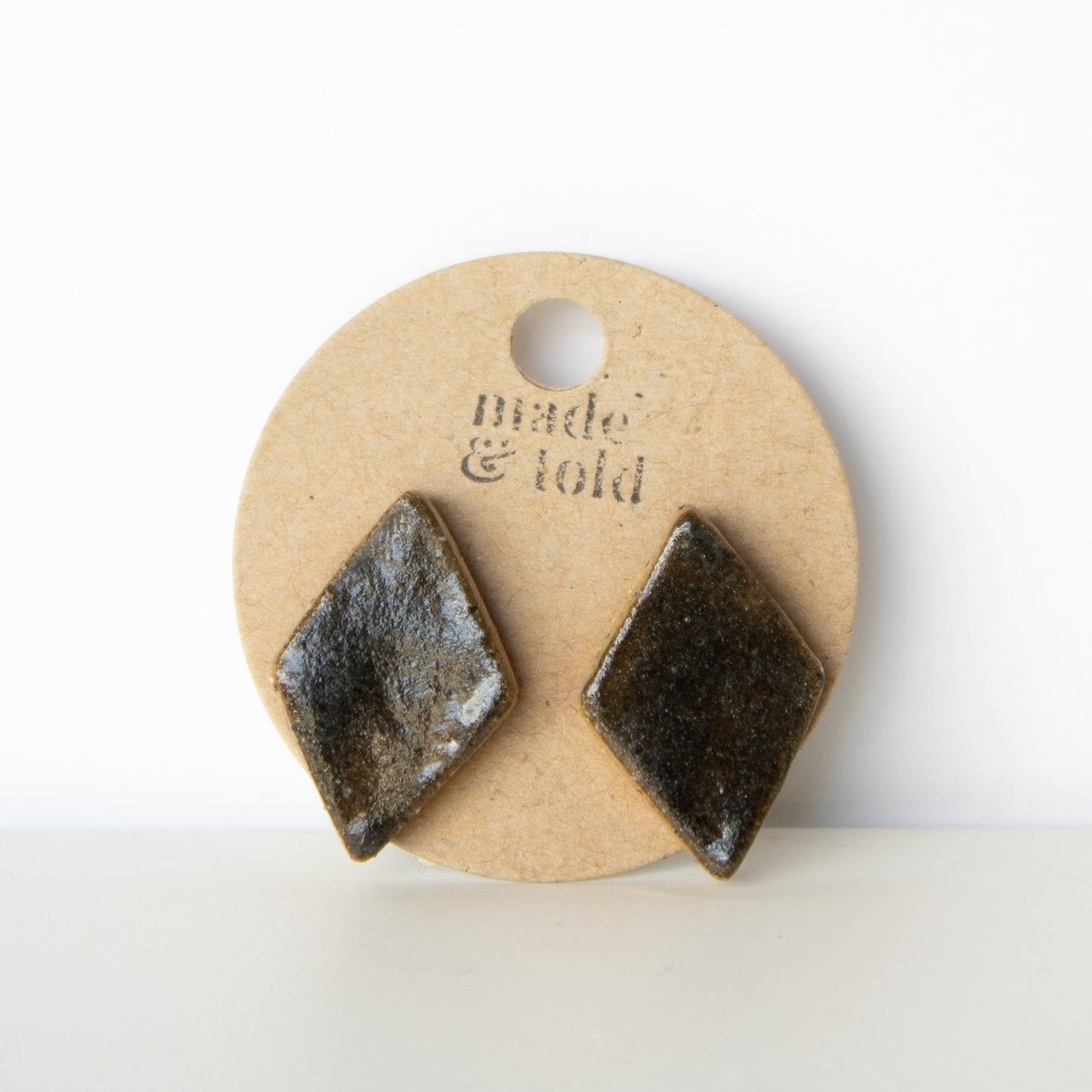Made & Told - Diamond Ceramic Earrings