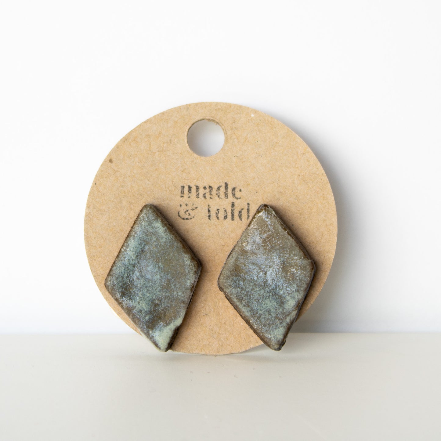 Made & Told - Diamond Ceramic Earrings