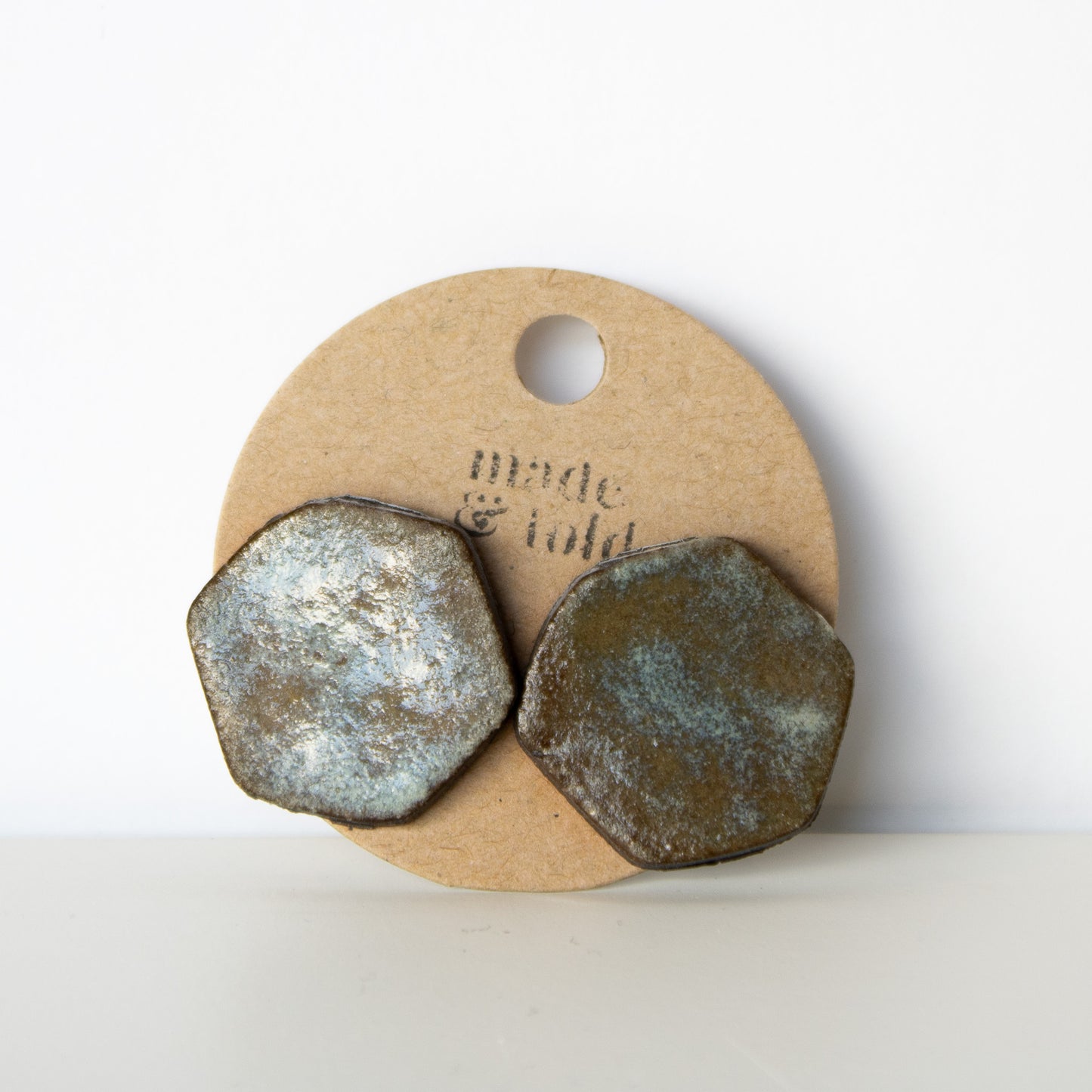 Made & Told - Large Hexagon Earrings