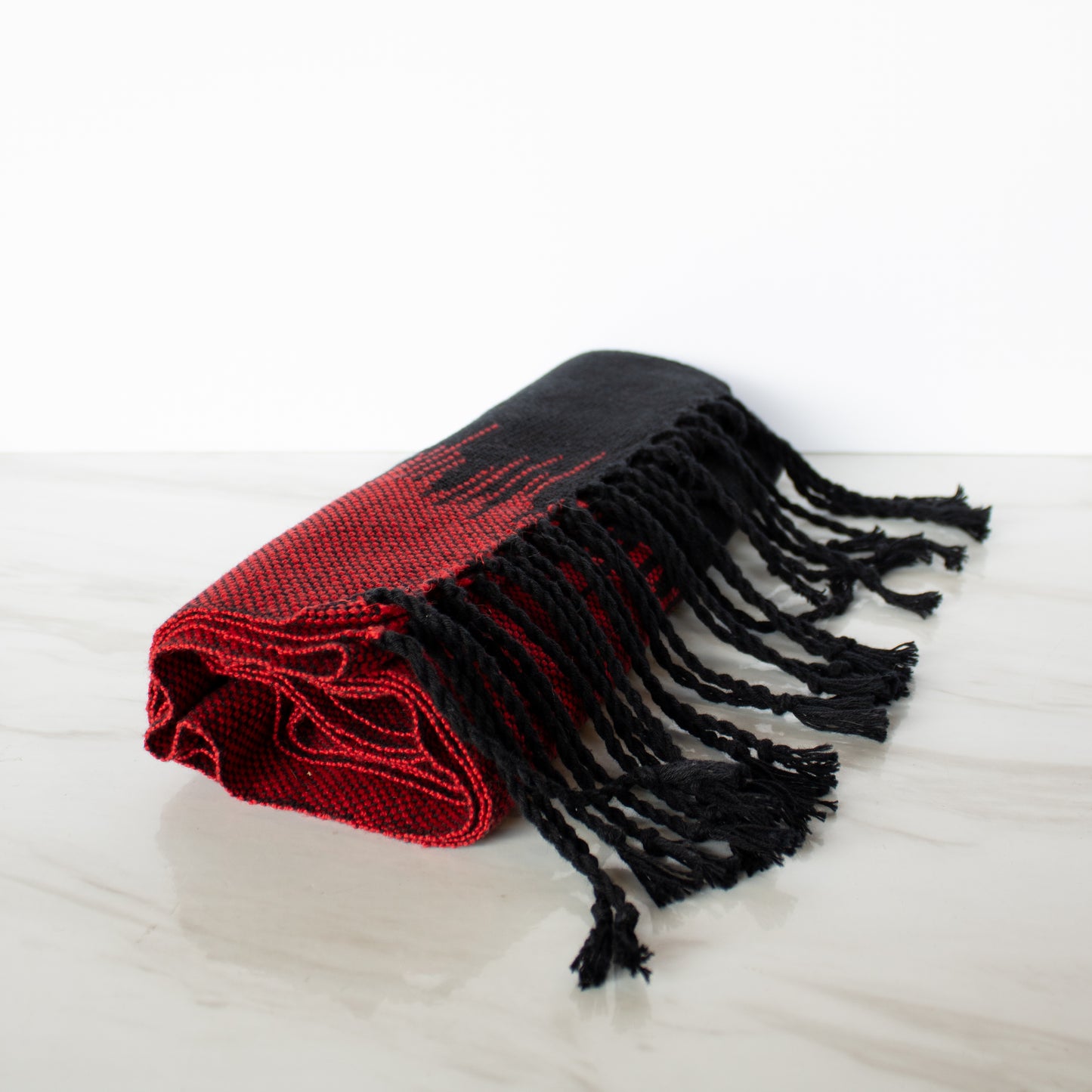 Blue Lupine Fibers - Red & Black Wrap