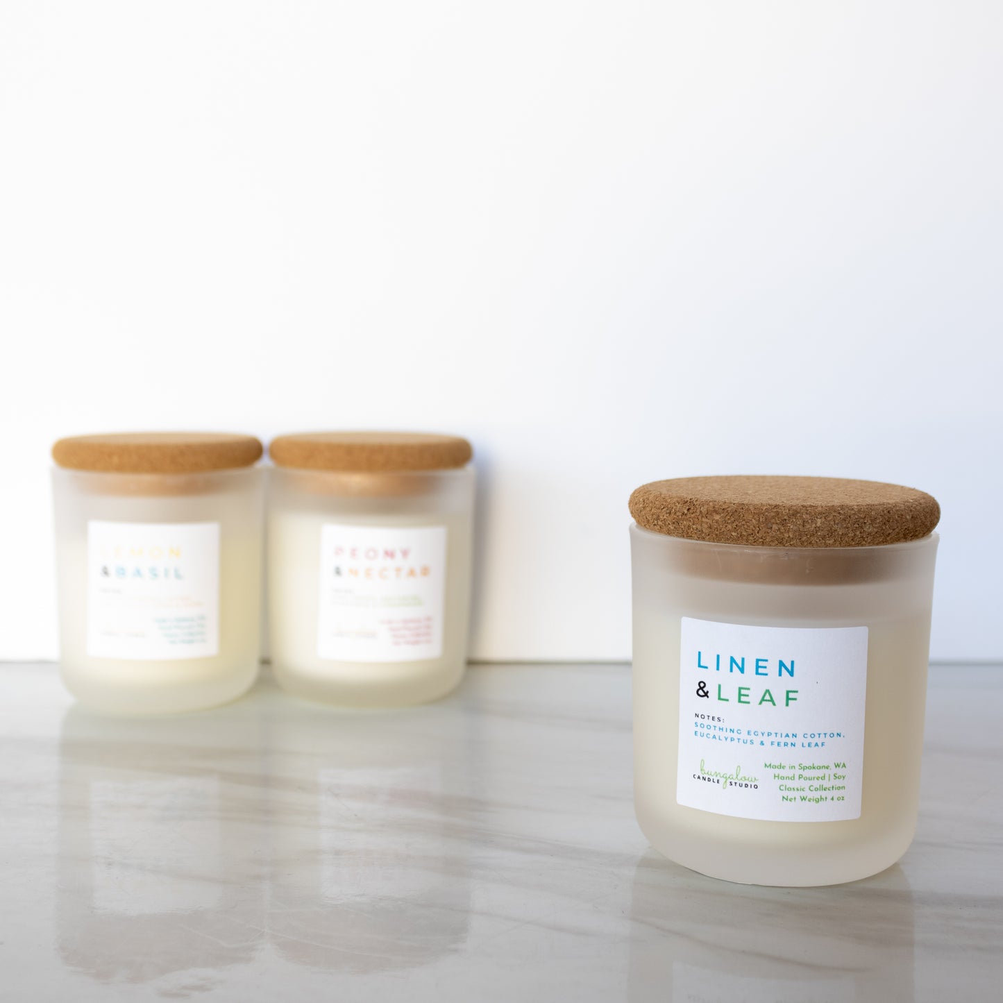 Bungalow Candle Studio - Linen & Leaf