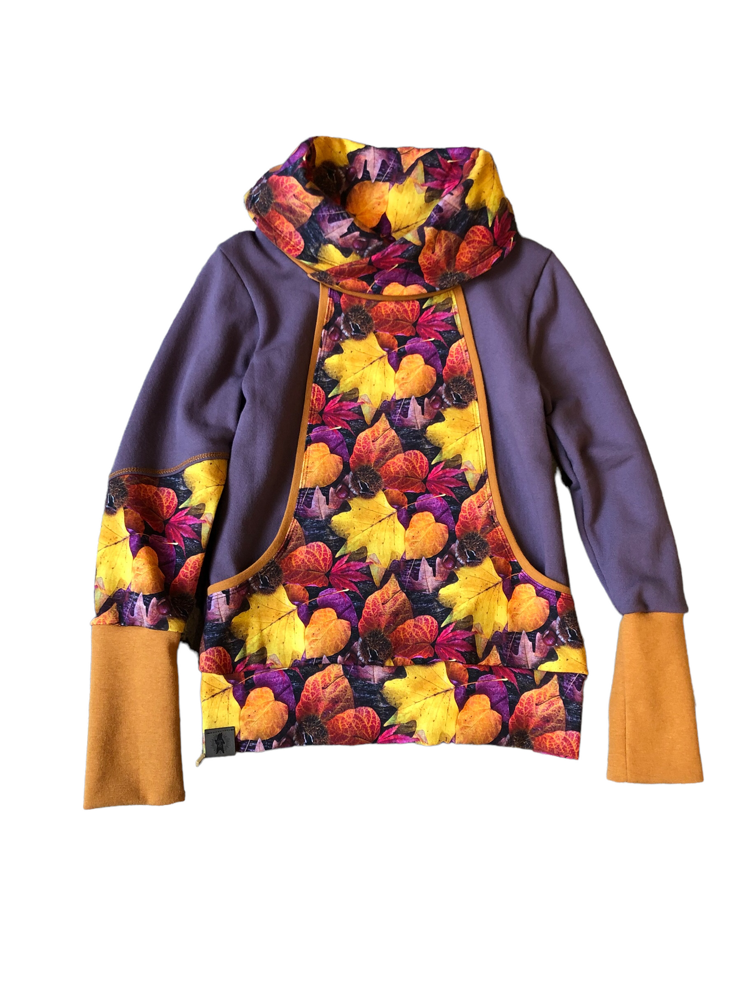 SOME Threads - Kids Cowl Autumn leaves with dusty purple