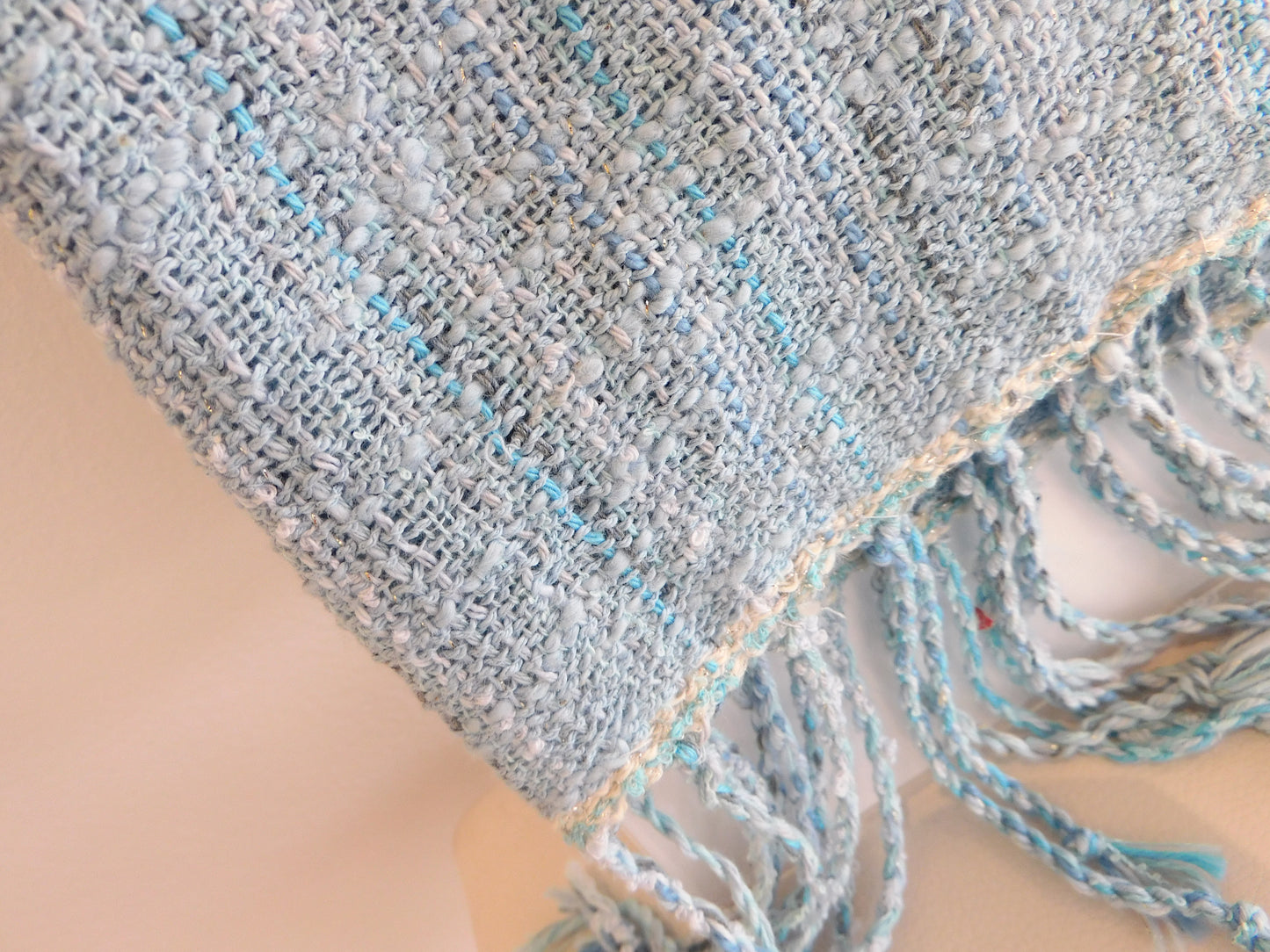 Blue Lupine Fibers - Forget Me Not Handwoven Wrap Scarp