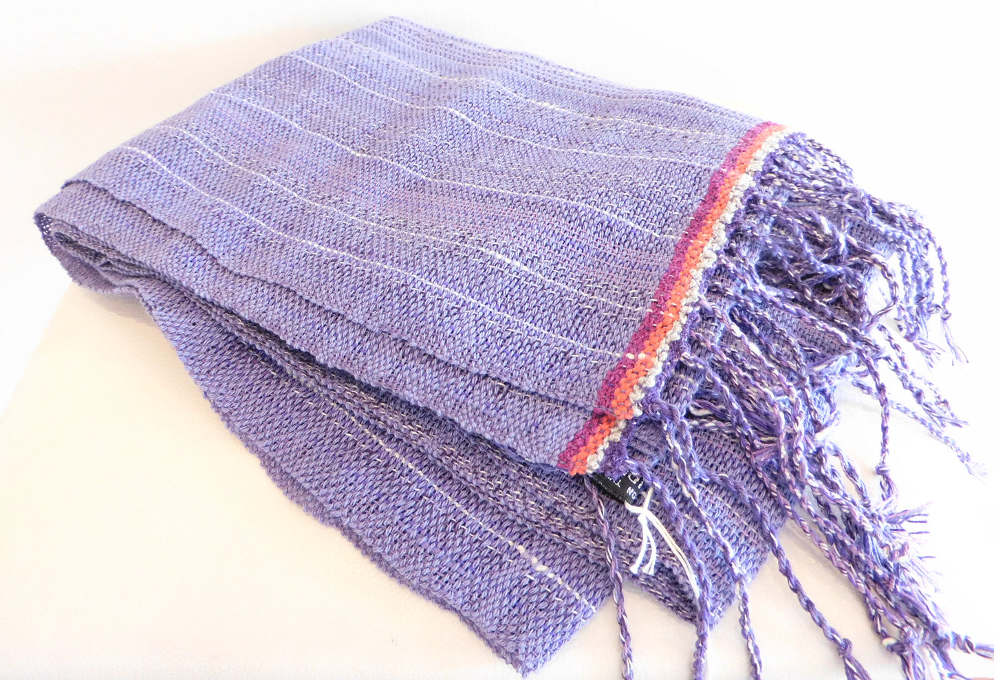Blue Lupine Fibers - Petunia Handwoven Wrap Scarp