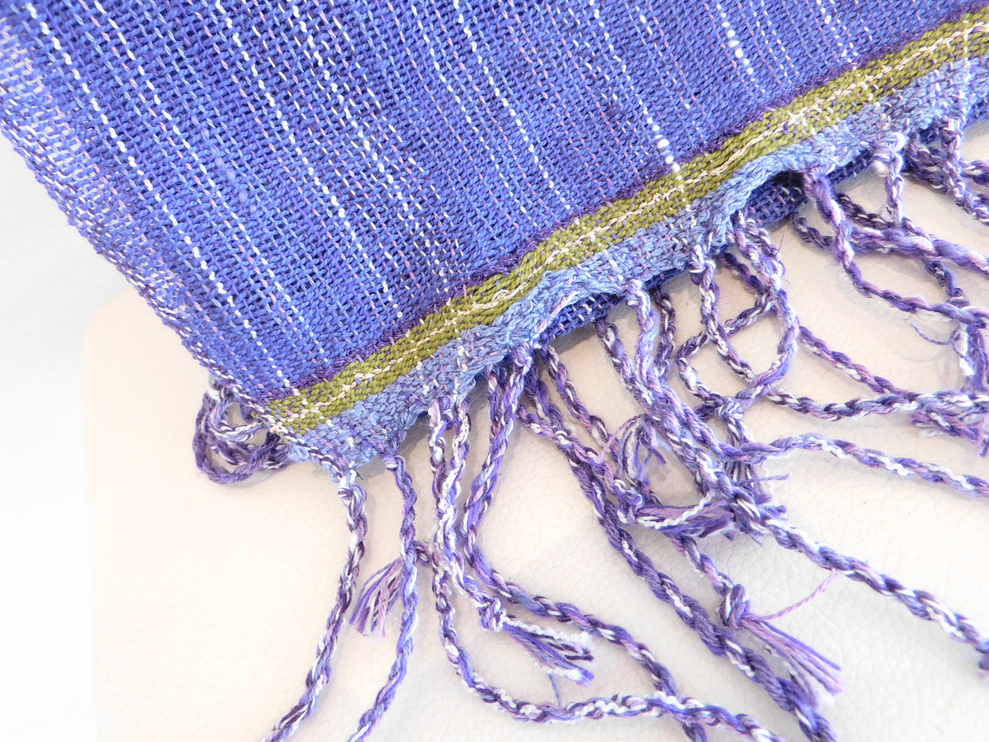 Blue Lupine Fibers - Violets Handwoven Wrap Scarp