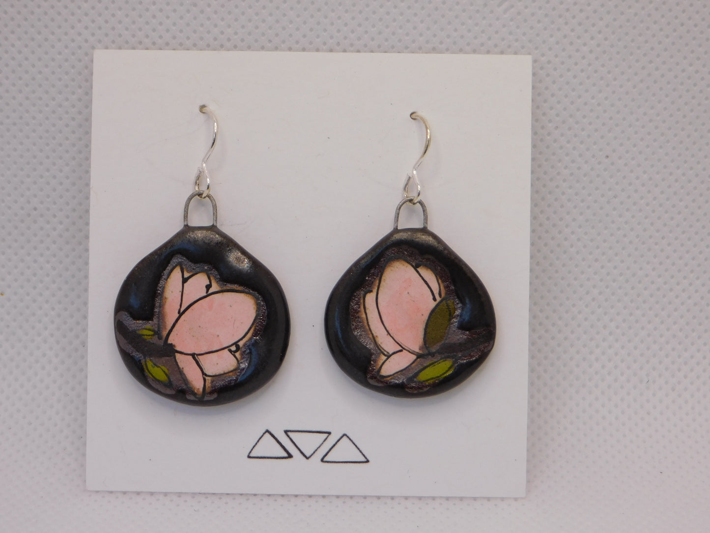 Maya Rumsey - Flat Dangly Magnolia Earrings