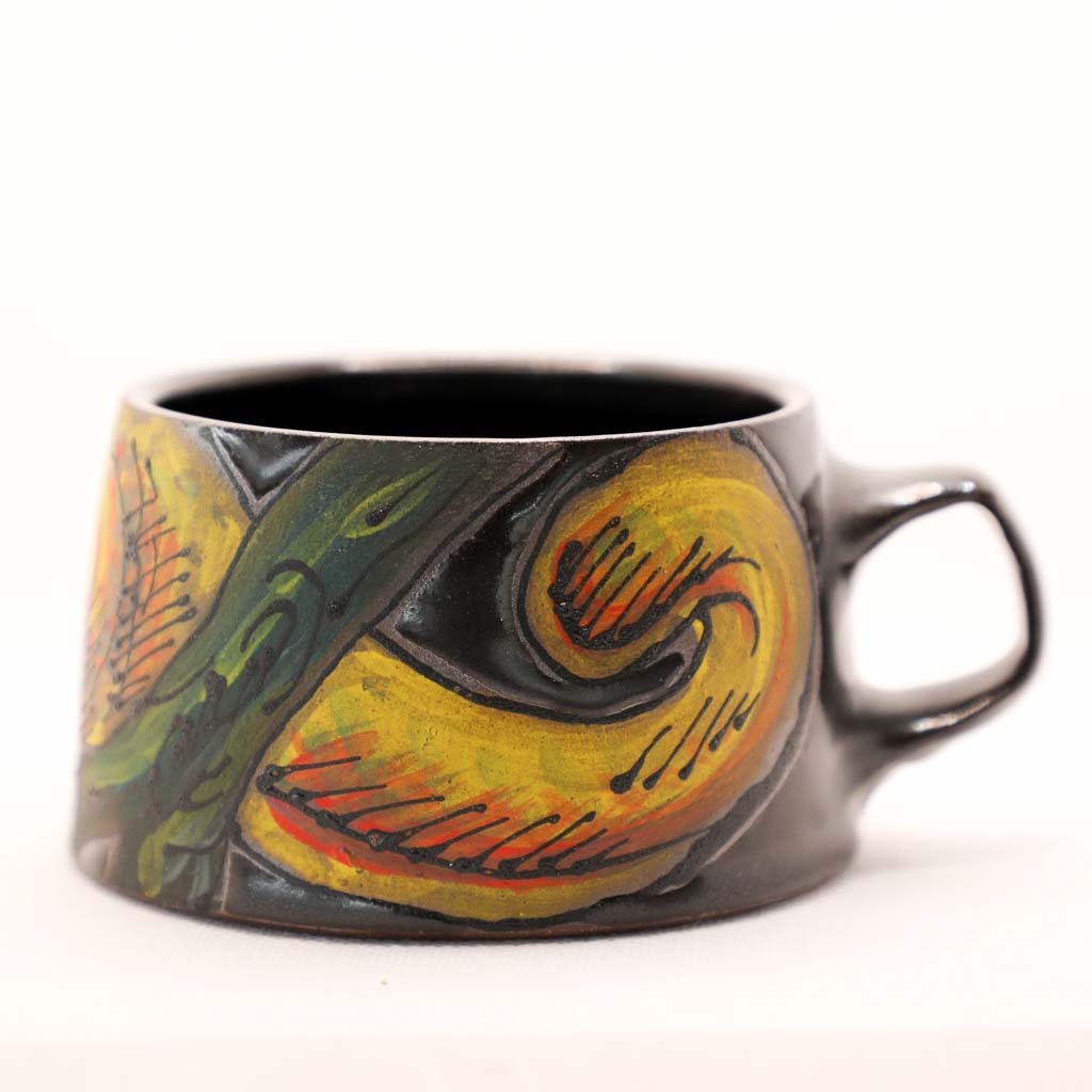 Reinaldo and Maya Collaboration - 6 Black Chameleon Mug