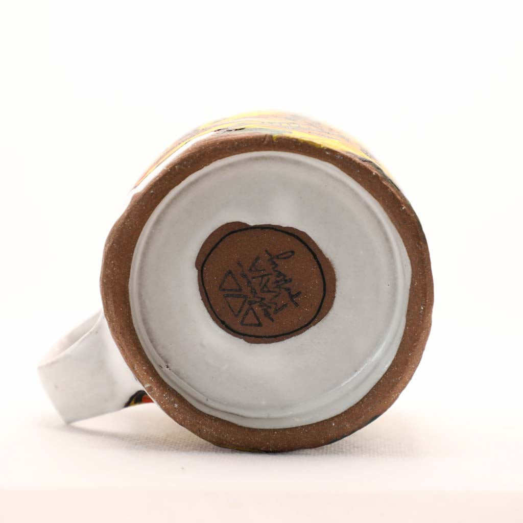 Reinaldo and Maya Collaboration - 7 White Chameleon Hand Built Mug