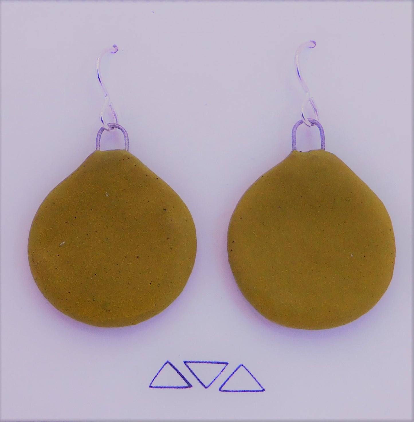Maya Rumsey - Flat Dangly Unglazed Earrings