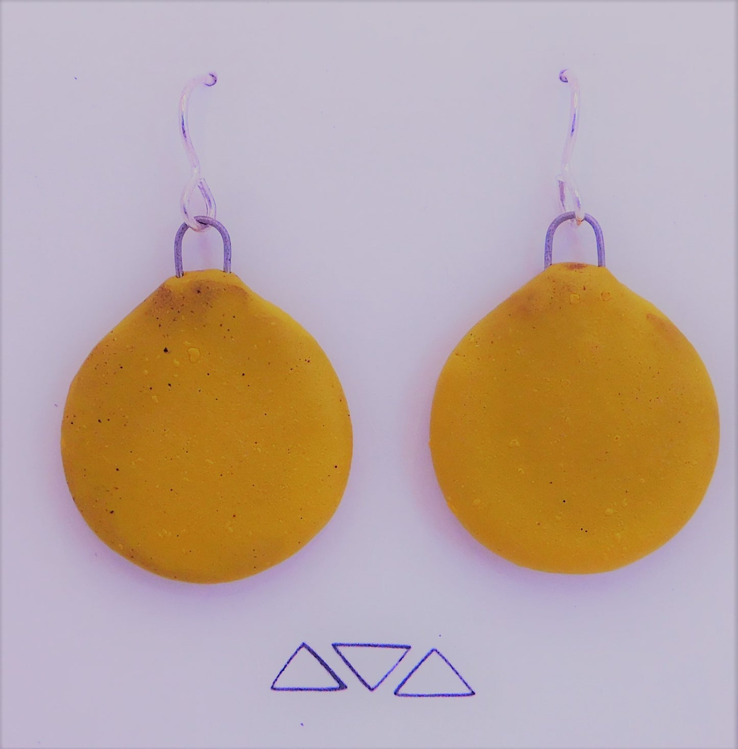Maya Rumsey - Flat Dangly Unglazed Earrings