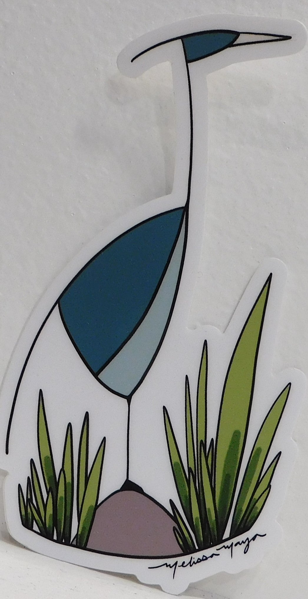 Maya Rumsey - Teal Heron Sticker
