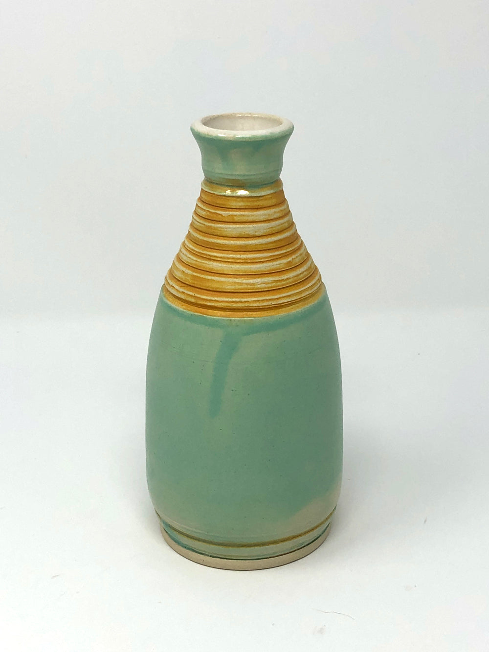 Louise Schollaert - Vase with Seafoam and Deep Yellow