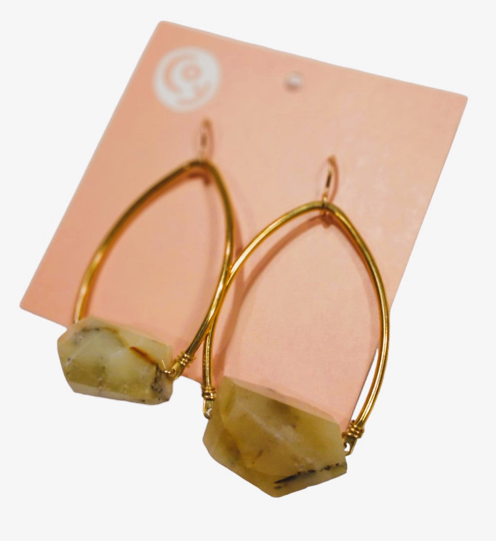 Coy Jewelry - Yellow Opal Earrings