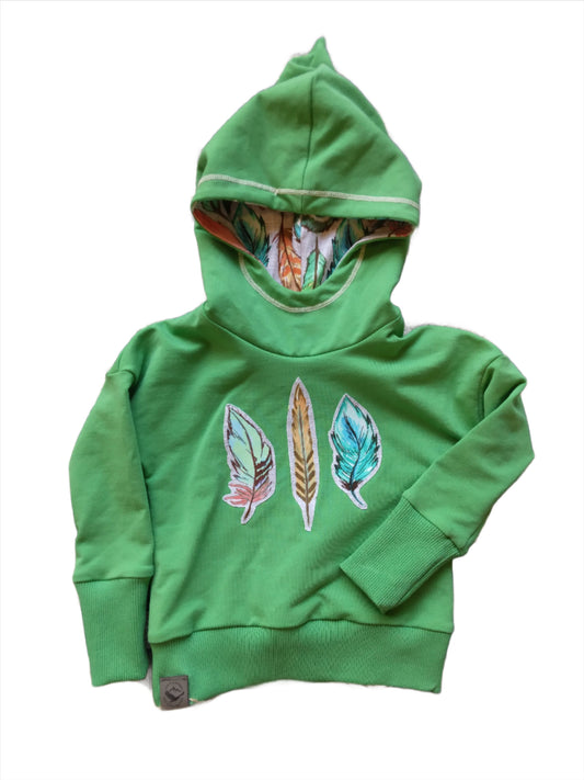 SOME Threads - Green Feather Applique Grow Hoodie