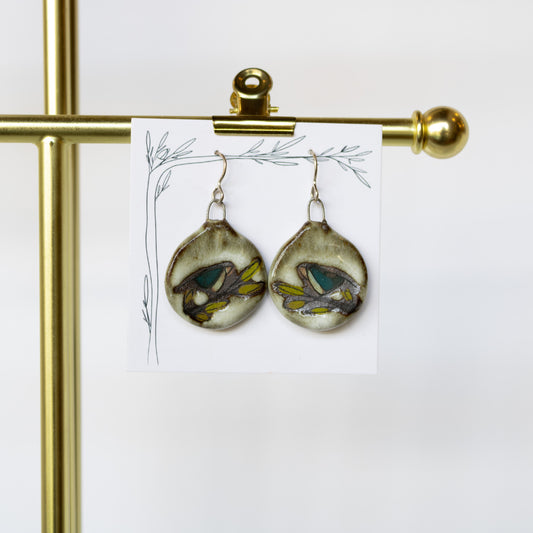 Maya Rumsey - Flat Dangly Bird Earrings