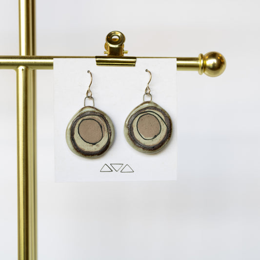 Maya Rumsey - Flat Dangly Circle Earrings