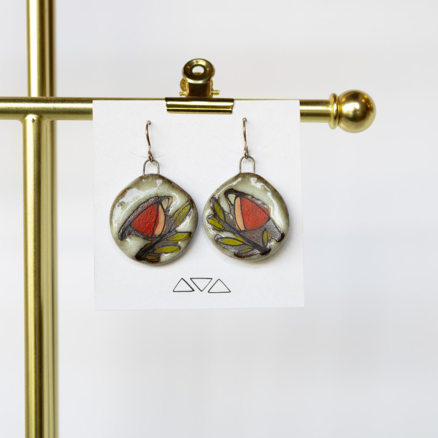 Maya Rumsey - Flat Dangly Bird Earrings