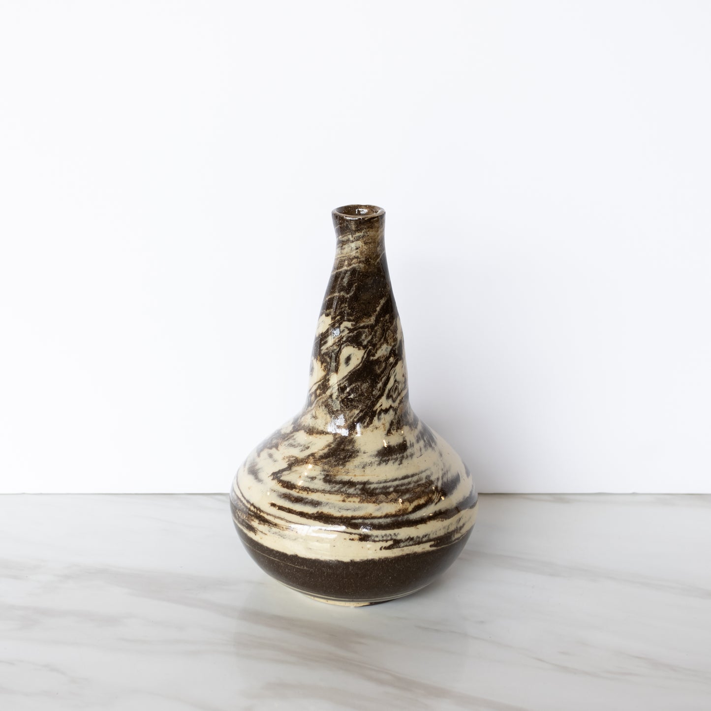 Earthen Recreations - Marbled Bottle Vase