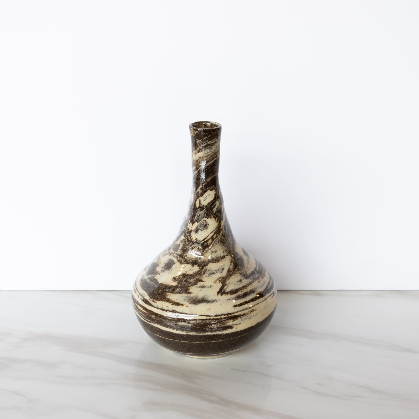 Earthen Recreations - Marbled Bottle Vase