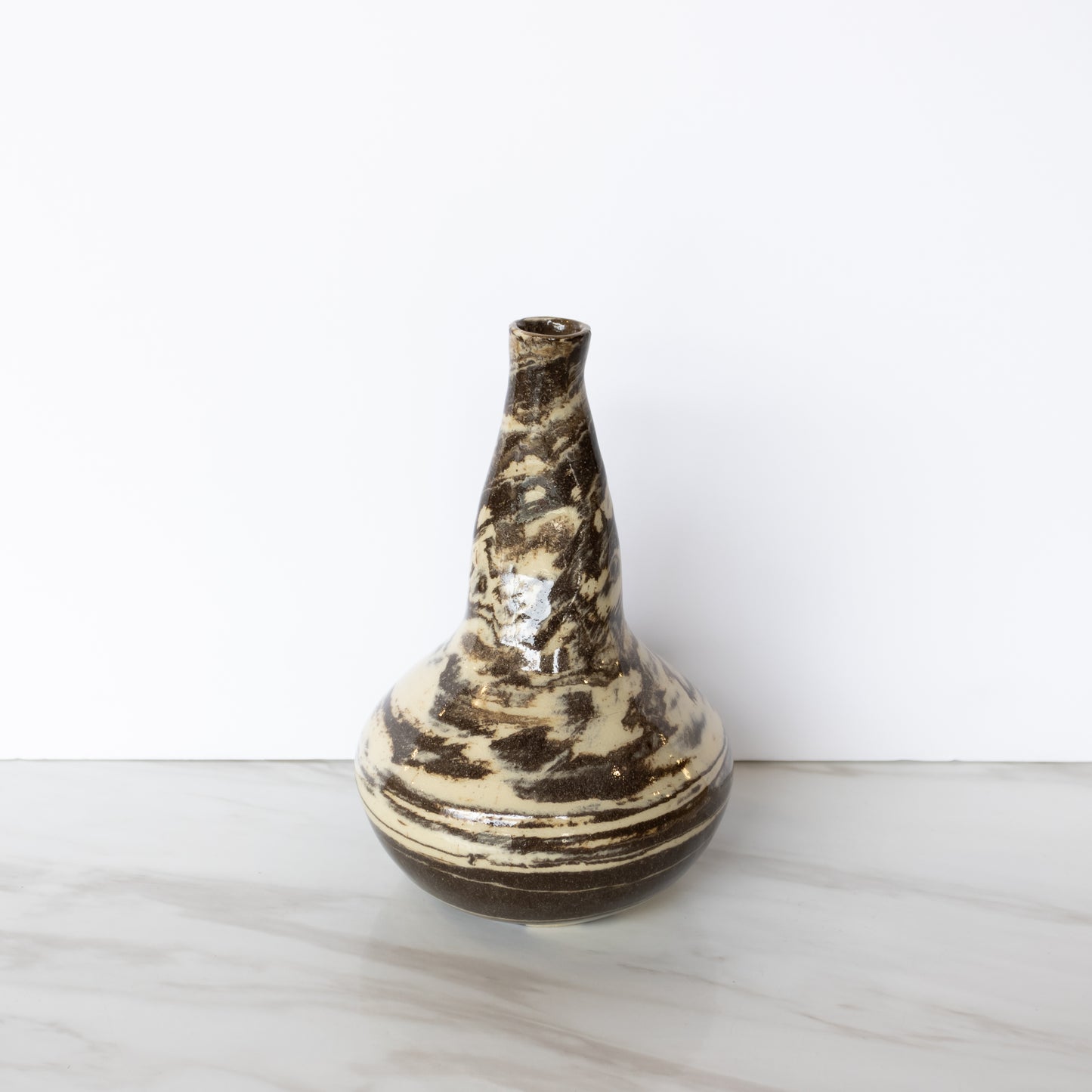 Earthen Recreations - Marbled Bottle Vase