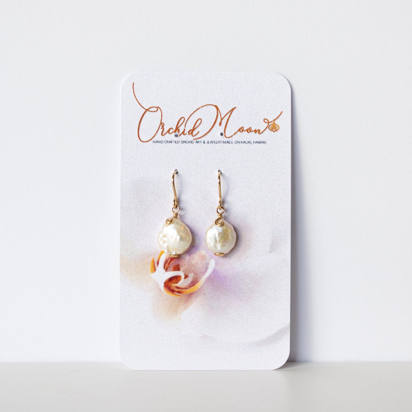 Orchid Moon - Coin Pearl Spiral Earrings