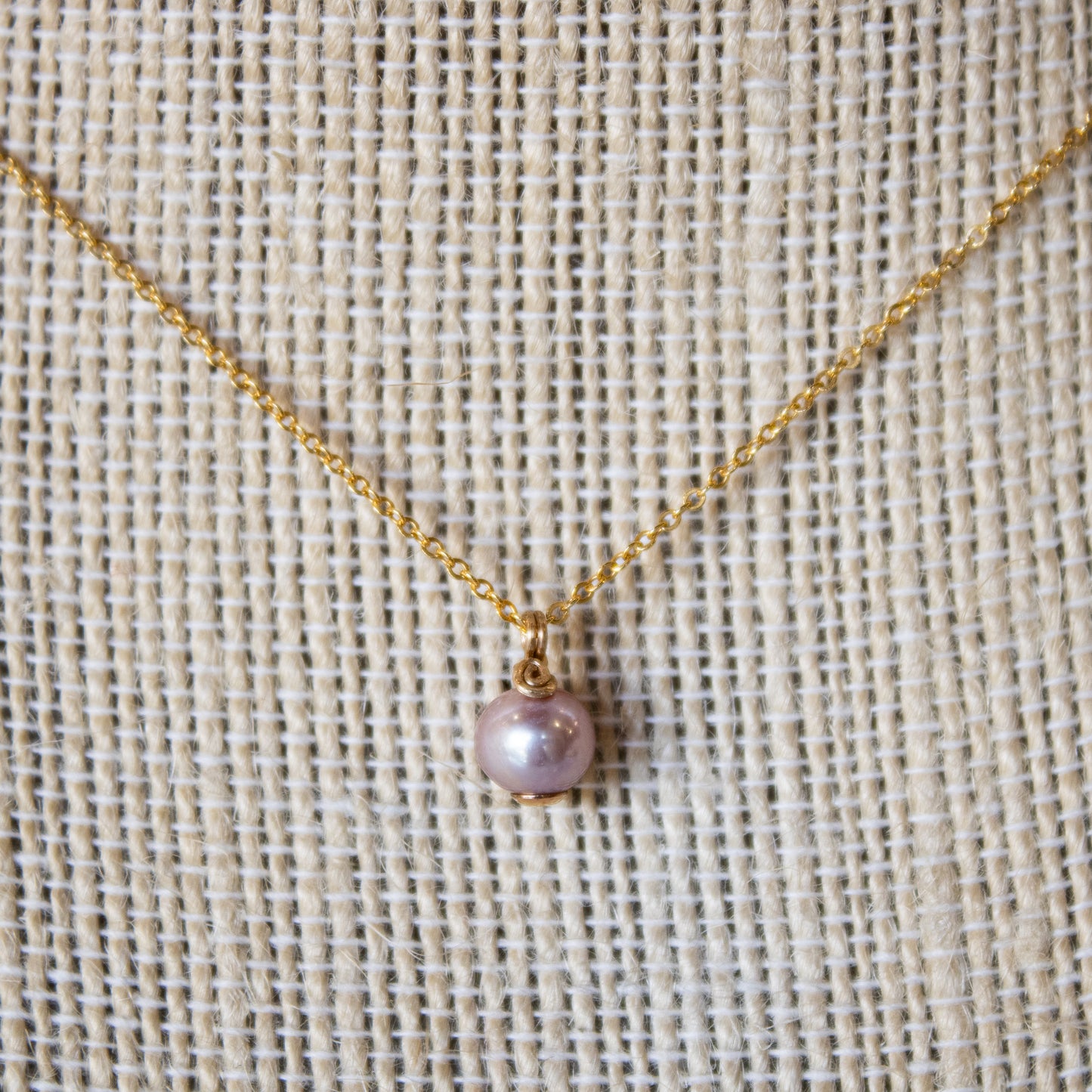 Orchid Moon - Lavender Pearl Necklace