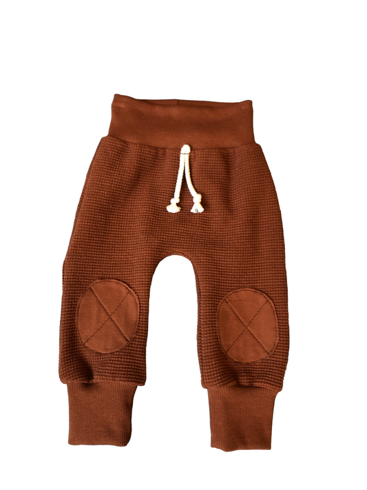 SOME Threads - Baby Pants Gingerbread Waffle with Knee Patches