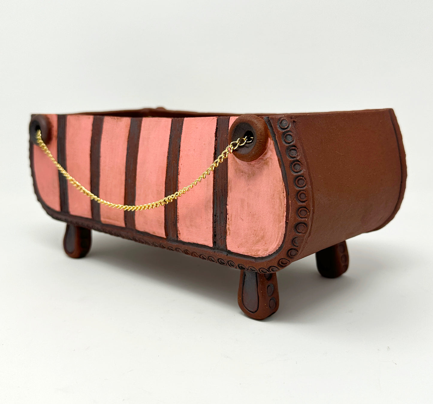 Louise Marie Schollaert - Planter Purse, Red & Pink