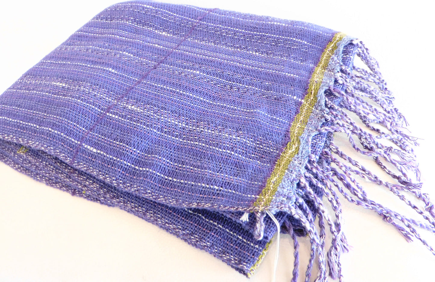 Blue Lupine Fibers - Violets Handwoven Wrap Scarp