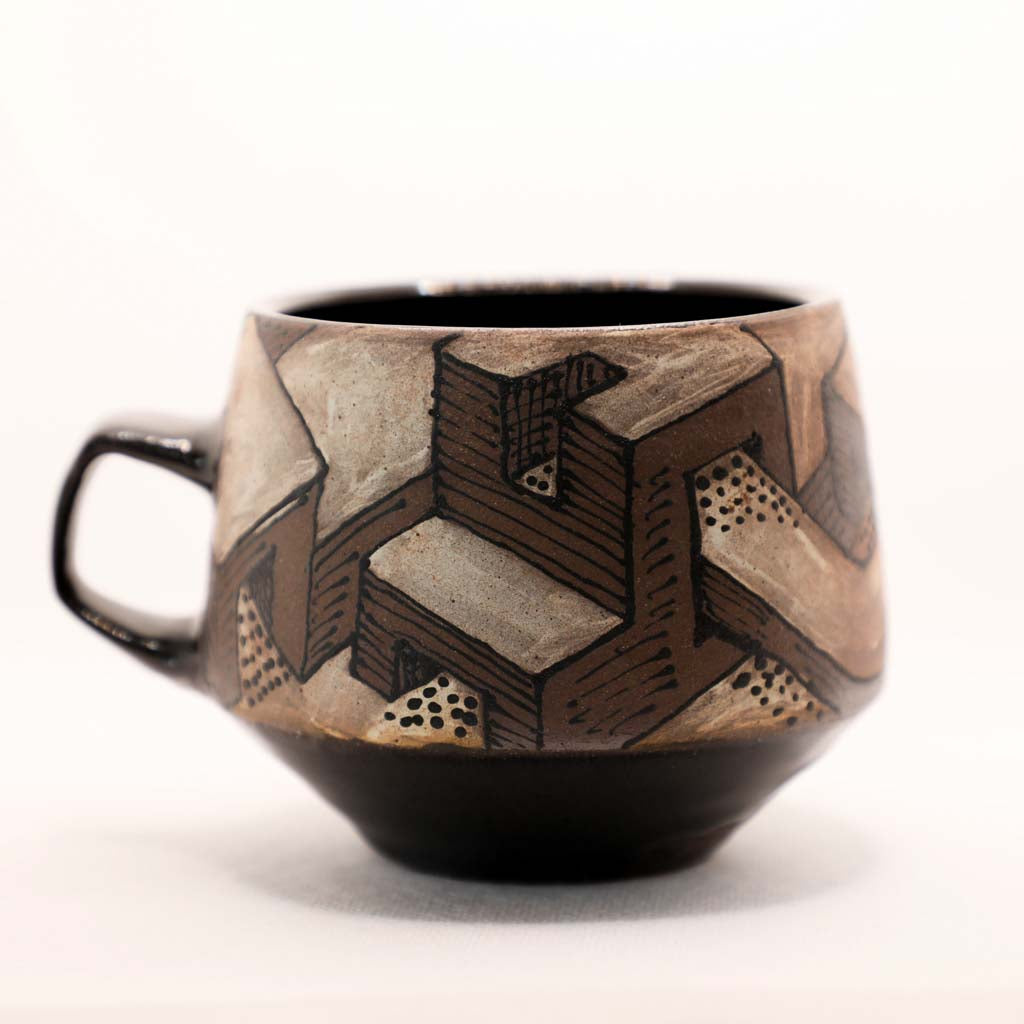 Reinaldo and Maya Collaboration - 12 Black Little City Mug