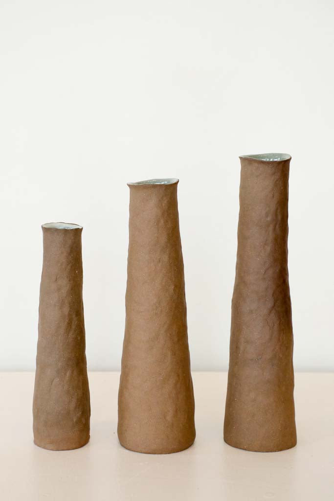 Maya Rumsey - Skinny Brown Vases