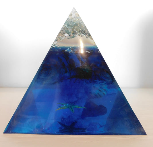 Cody Steele - Blue Ocean Resin Pyramid Light