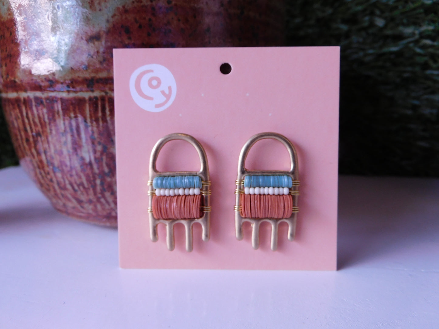 Coy Jewelry - Multi Colored Bronze Post Earrings