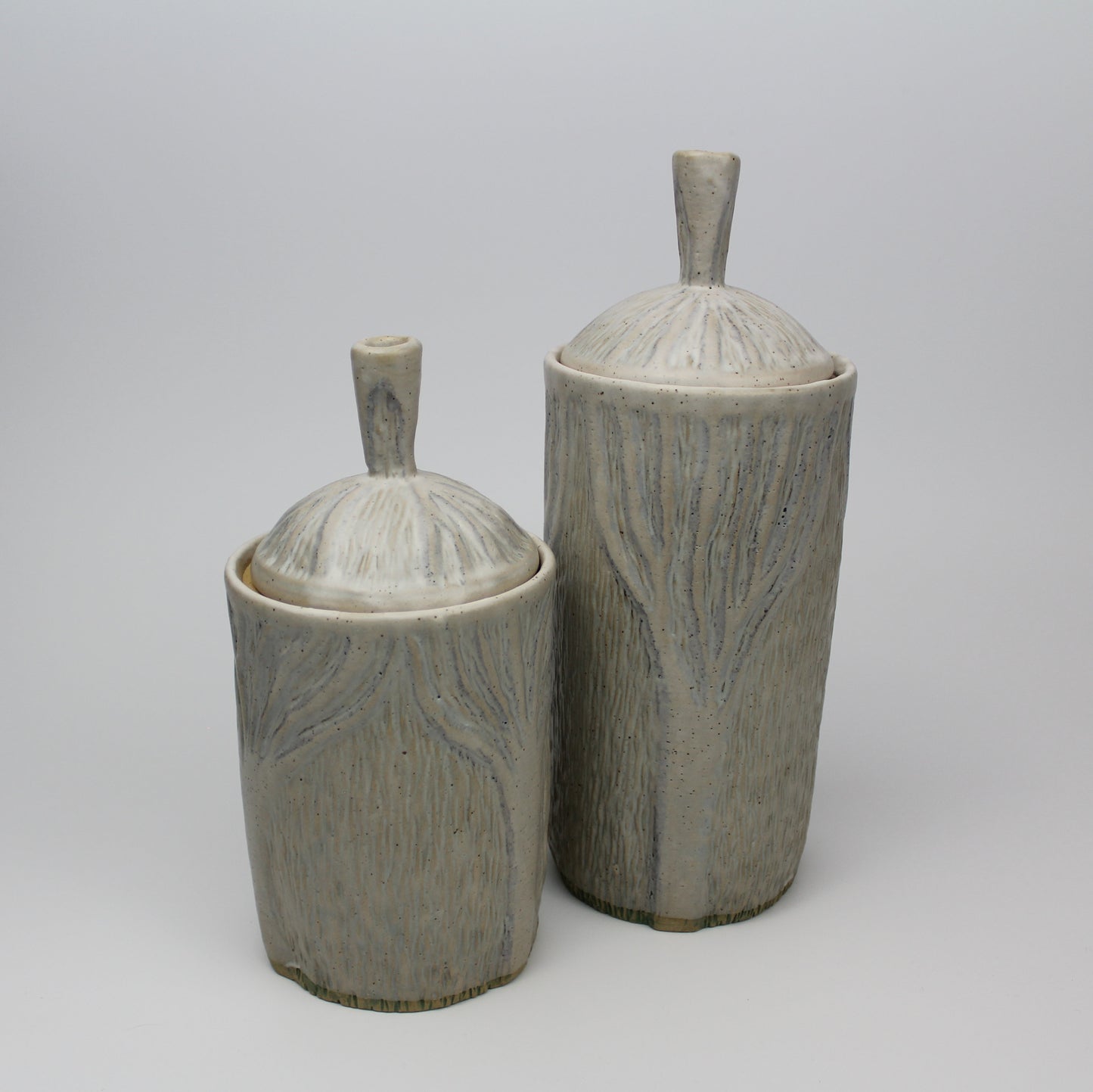 Peter Glarborg - Carved Tree Canisters