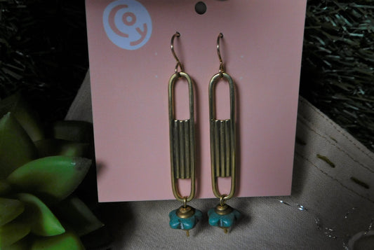 Coy Jewelry - Sage Flower Drop Earrings