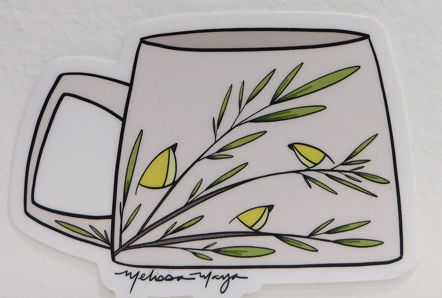 Maya Rumsey - Yellow Bird Mug Sticker
