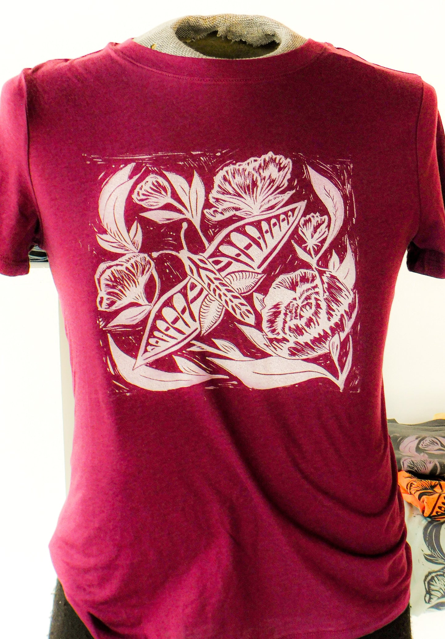 Jill McFarlane - "Moth" Block Print T-Shirt